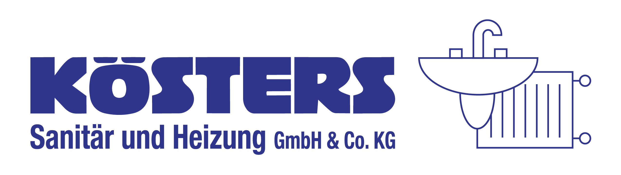 Logo_Kösters_waagrecht Logo der Kösters Sanitär und Heizung GmbH & Co. KG freigestellt.